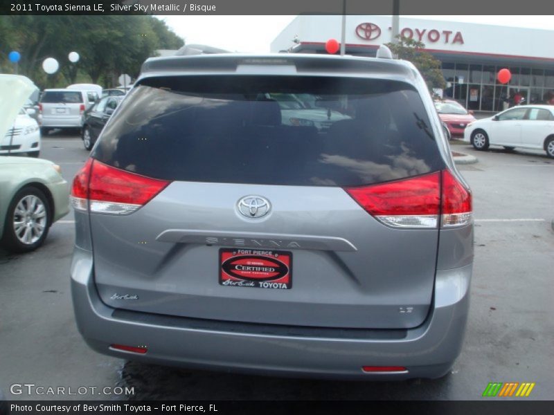 Silver Sky Metallic / Bisque 2011 Toyota Sienna LE