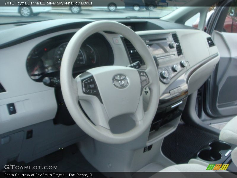 Silver Sky Metallic / Bisque 2011 Toyota Sienna LE