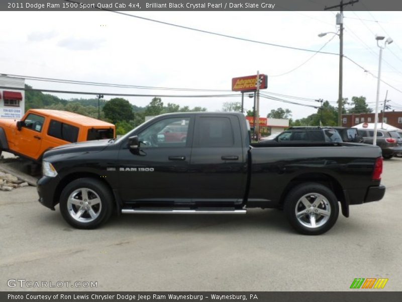 Brilliant Black Crystal Pearl / Dark Slate Gray 2011 Dodge Ram 1500 Sport Quad Cab 4x4