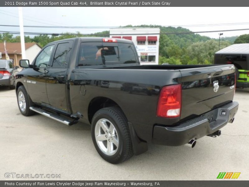 Brilliant Black Crystal Pearl / Dark Slate Gray 2011 Dodge Ram 1500 Sport Quad Cab 4x4