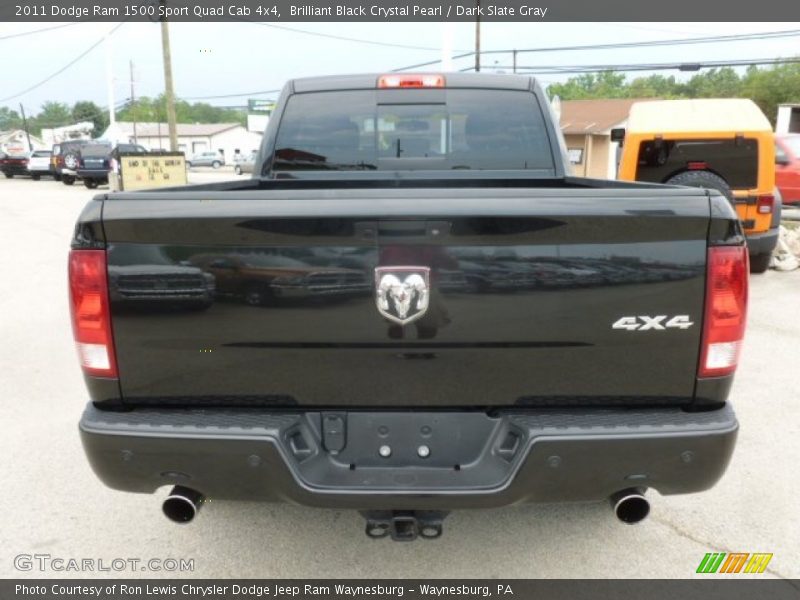 Brilliant Black Crystal Pearl / Dark Slate Gray 2011 Dodge Ram 1500 Sport Quad Cab 4x4