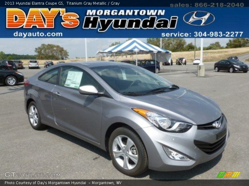 Titanium Gray Metallic / Gray 2013 Hyundai Elantra Coupe GS
