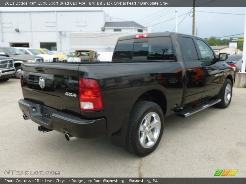 Brilliant Black Crystal Pearl / Dark Slate Gray 2011 Dodge Ram 1500 Sport Quad Cab 4x4