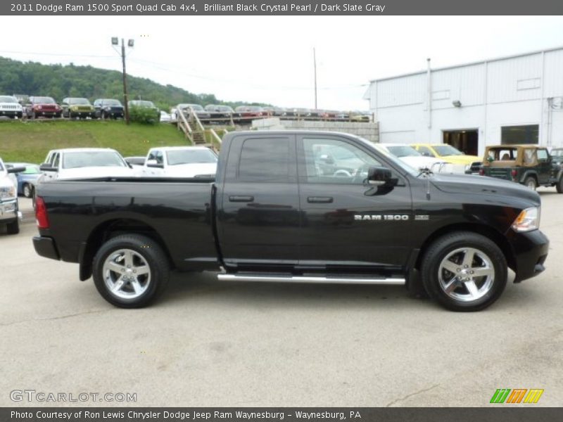 Brilliant Black Crystal Pearl / Dark Slate Gray 2011 Dodge Ram 1500 Sport Quad Cab 4x4