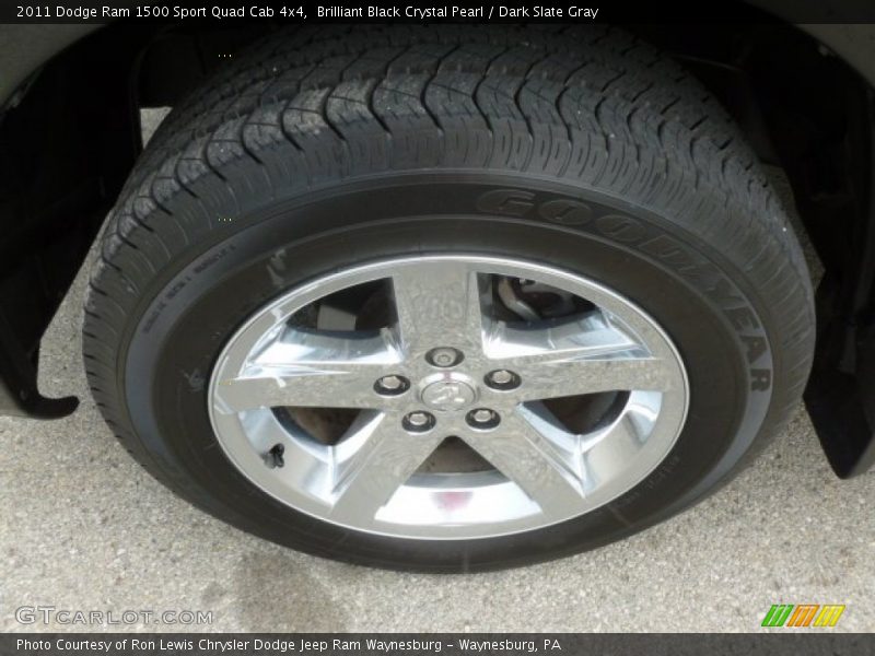 Brilliant Black Crystal Pearl / Dark Slate Gray 2011 Dodge Ram 1500 Sport Quad Cab 4x4