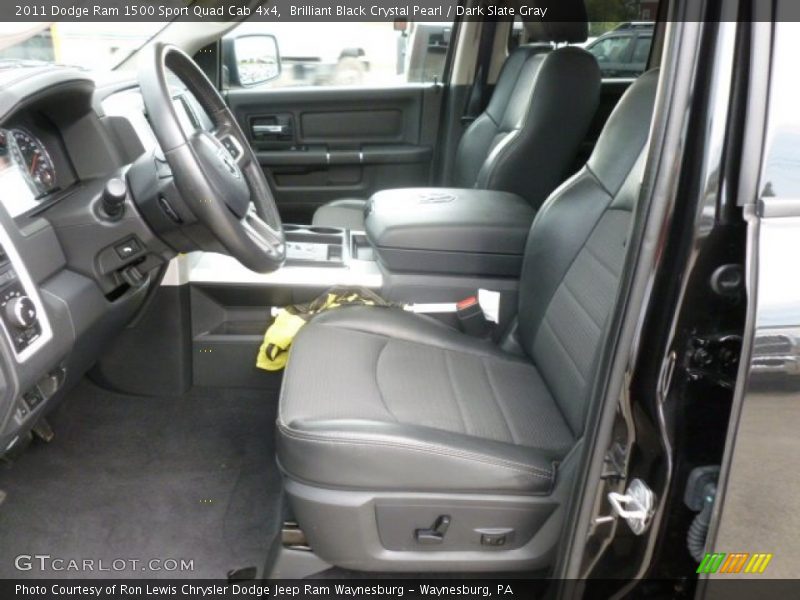 Brilliant Black Crystal Pearl / Dark Slate Gray 2011 Dodge Ram 1500 Sport Quad Cab 4x4