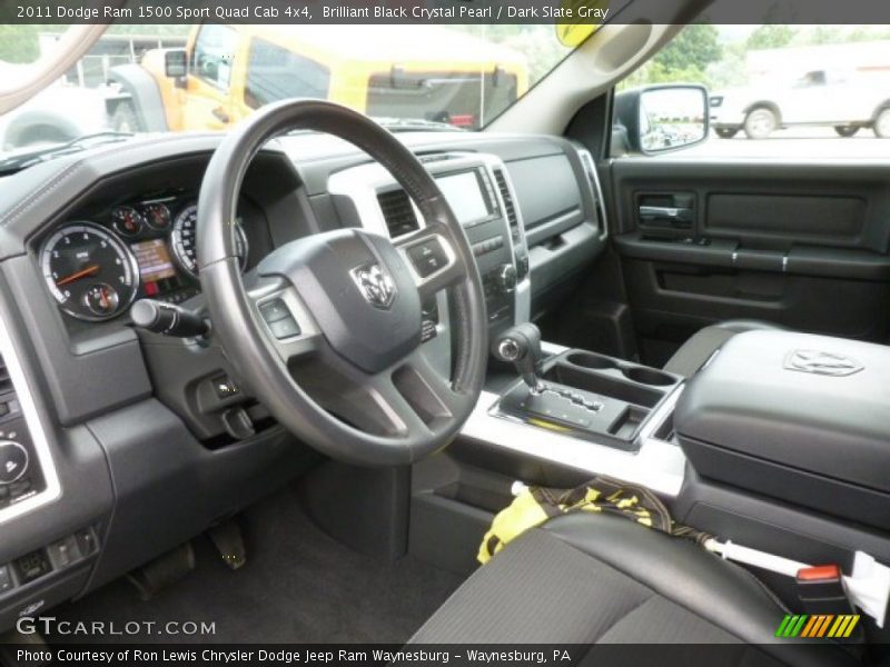 Brilliant Black Crystal Pearl / Dark Slate Gray 2011 Dodge Ram 1500 Sport Quad Cab 4x4