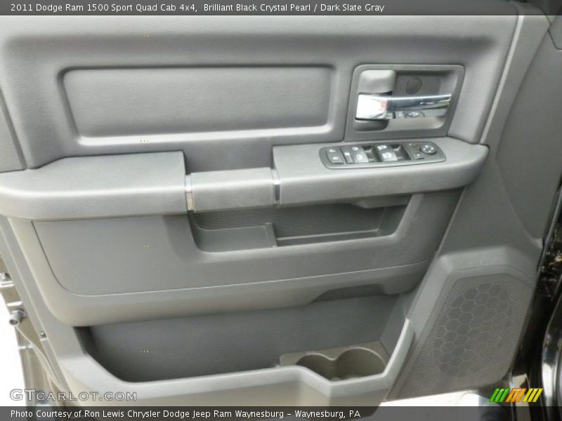 Brilliant Black Crystal Pearl / Dark Slate Gray 2011 Dodge Ram 1500 Sport Quad Cab 4x4