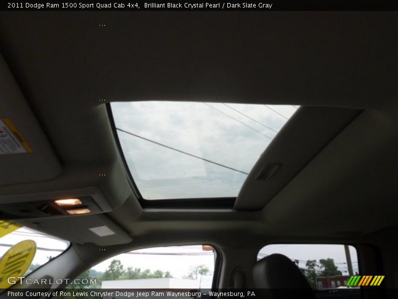 Brilliant Black Crystal Pearl / Dark Slate Gray 2011 Dodge Ram 1500 Sport Quad Cab 4x4