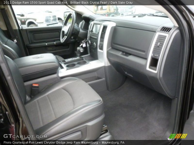 Brilliant Black Crystal Pearl / Dark Slate Gray 2011 Dodge Ram 1500 Sport Quad Cab 4x4