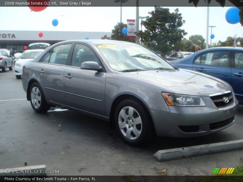Steel Gray / Beige 2008 Hyundai Sonata GLS V6