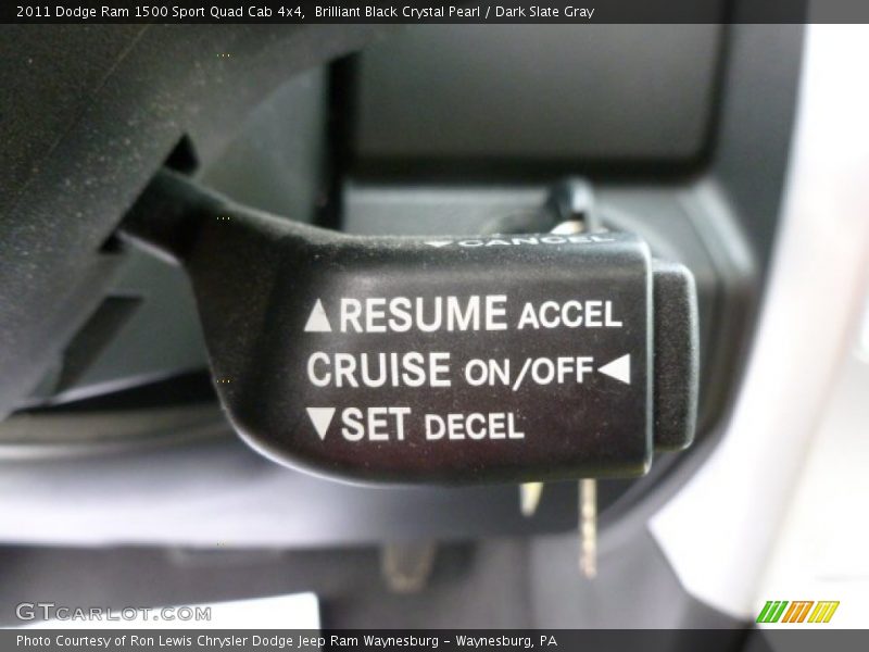 Brilliant Black Crystal Pearl / Dark Slate Gray 2011 Dodge Ram 1500 Sport Quad Cab 4x4