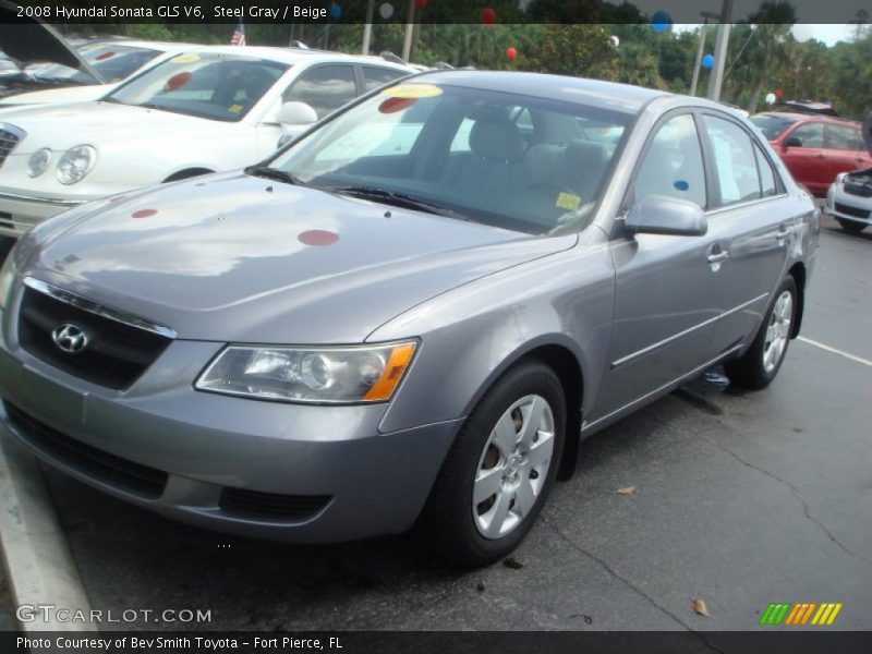 Steel Gray / Beige 2008 Hyundai Sonata GLS V6