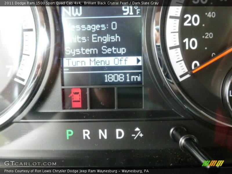 Brilliant Black Crystal Pearl / Dark Slate Gray 2011 Dodge Ram 1500 Sport Quad Cab 4x4