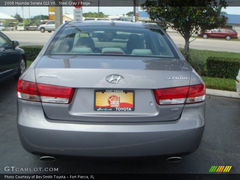 Steel Gray / Beige 2008 Hyundai Sonata GLS V6