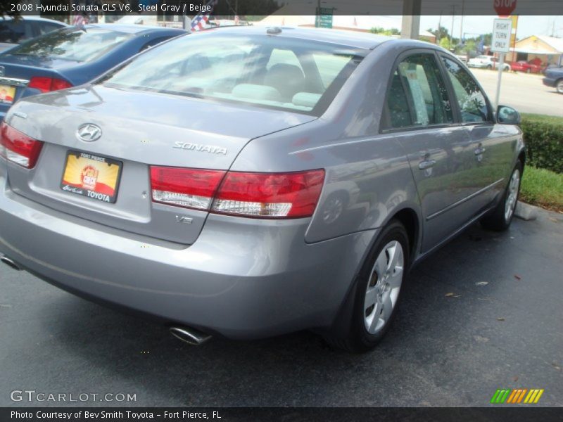 Steel Gray / Beige 2008 Hyundai Sonata GLS V6