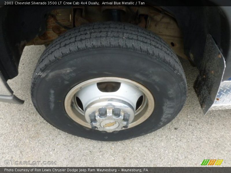 Arrival Blue Metallic / Tan 2003 Chevrolet Silverado 3500 LT Crew Cab 4x4 Dually