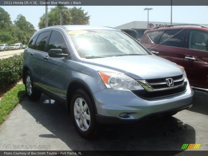 Glacier Blue Metallic / Black 2011 Honda CR-V SE