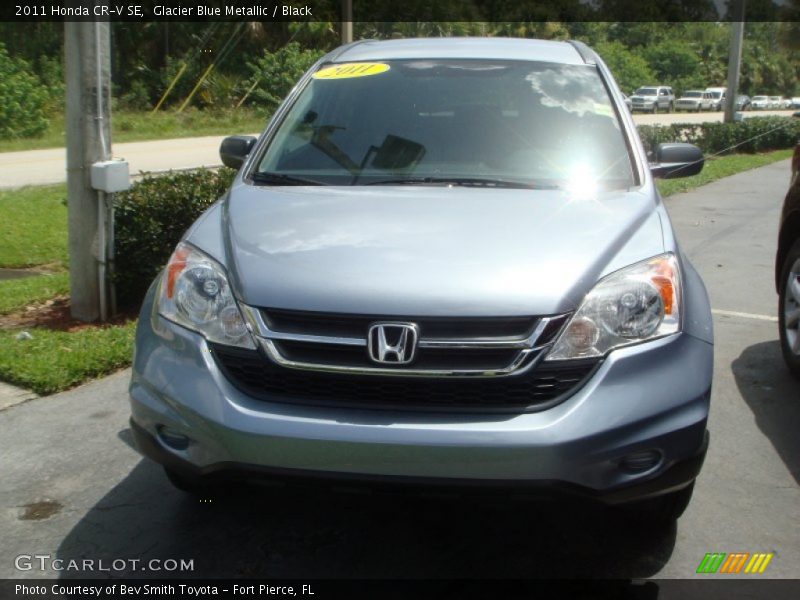 Glacier Blue Metallic / Black 2011 Honda CR-V SE