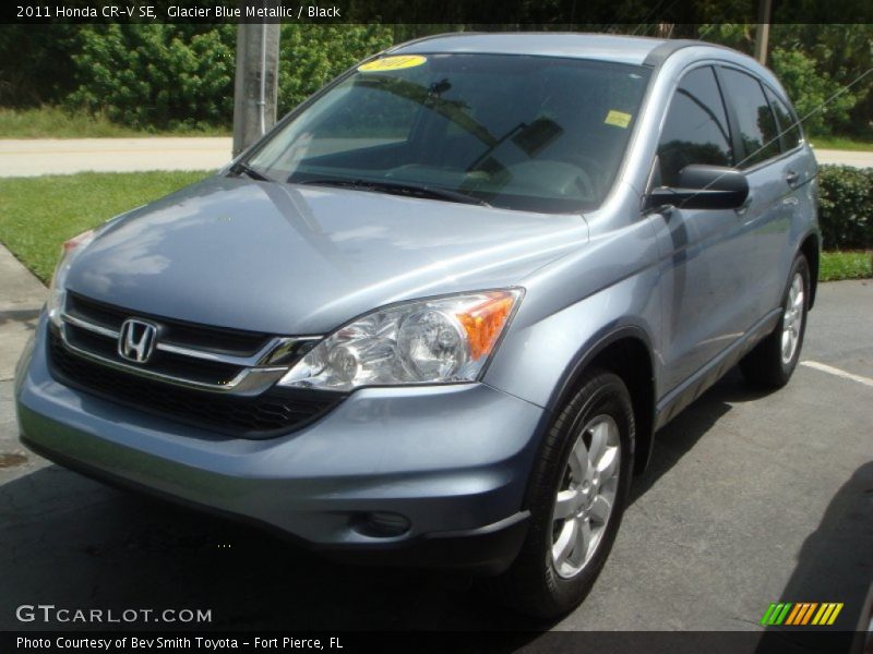 Glacier Blue Metallic / Black 2011 Honda CR-V SE