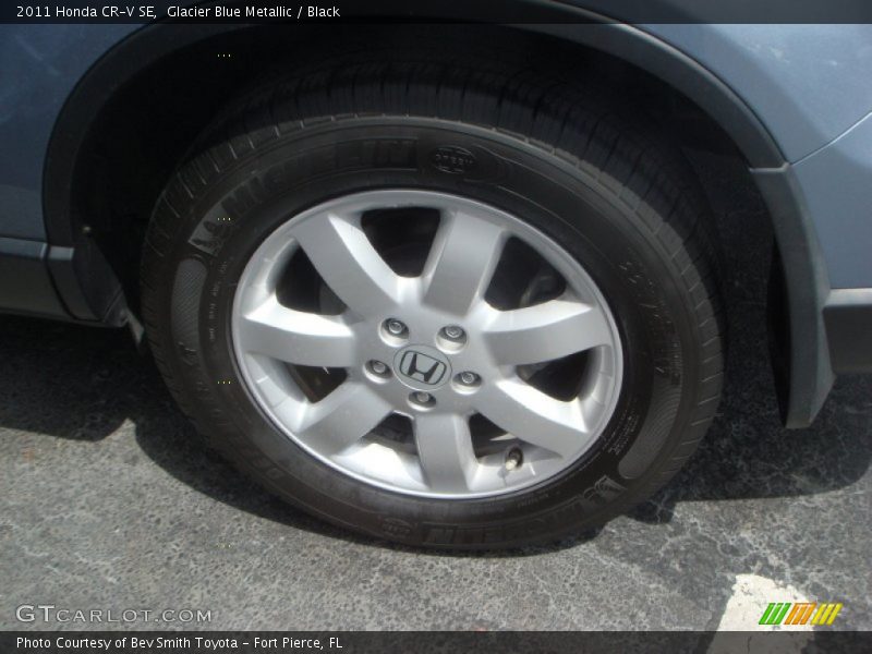 Glacier Blue Metallic / Black 2011 Honda CR-V SE