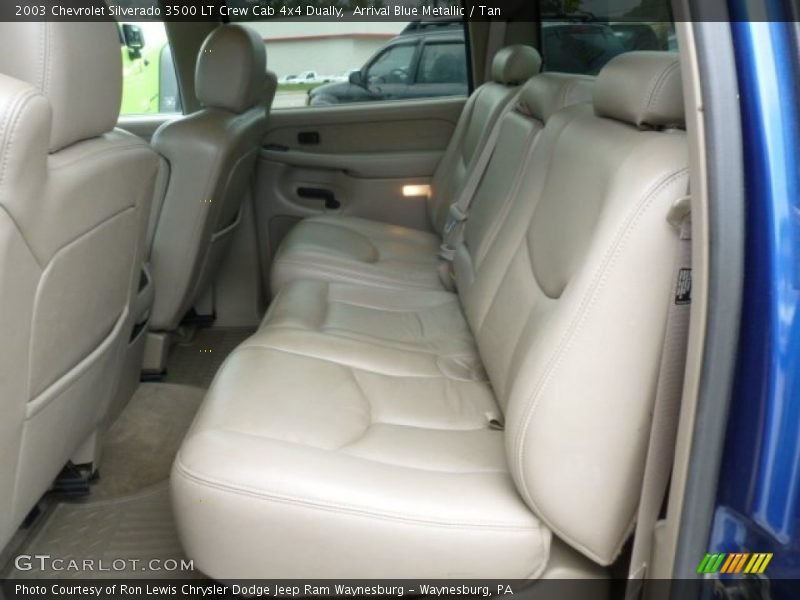 Arrival Blue Metallic / Tan 2003 Chevrolet Silverado 3500 LT Crew Cab 4x4 Dually