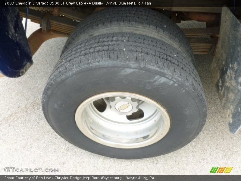 Arrival Blue Metallic / Tan 2003 Chevrolet Silverado 3500 LT Crew Cab 4x4 Dually