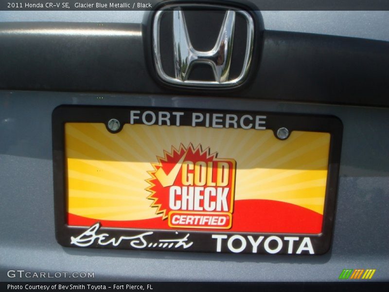 Glacier Blue Metallic / Black 2011 Honda CR-V SE