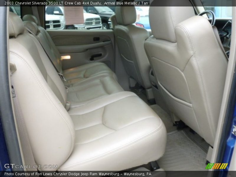 Arrival Blue Metallic / Tan 2003 Chevrolet Silverado 3500 LT Crew Cab 4x4 Dually