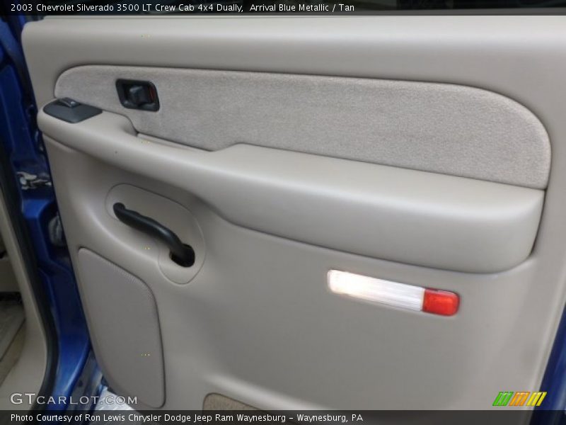 Arrival Blue Metallic / Tan 2003 Chevrolet Silverado 3500 LT Crew Cab 4x4 Dually