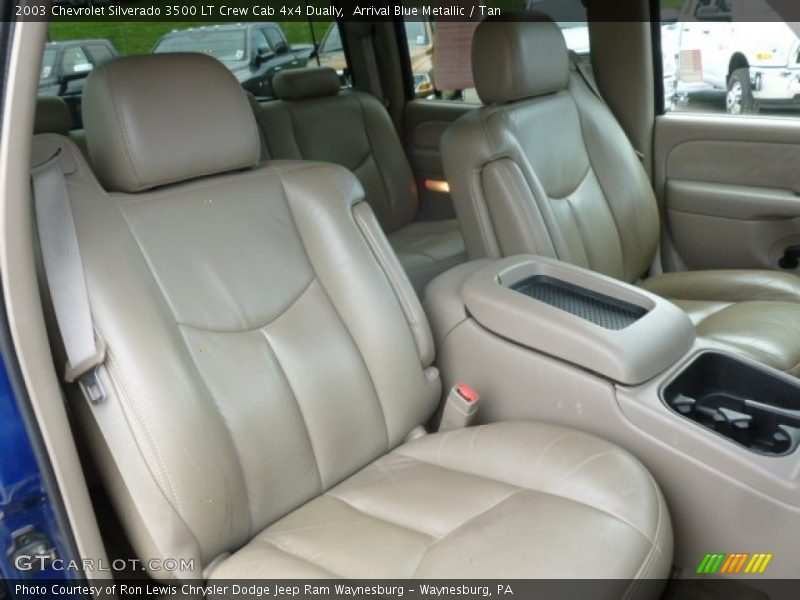Arrival Blue Metallic / Tan 2003 Chevrolet Silverado 3500 LT Crew Cab 4x4 Dually