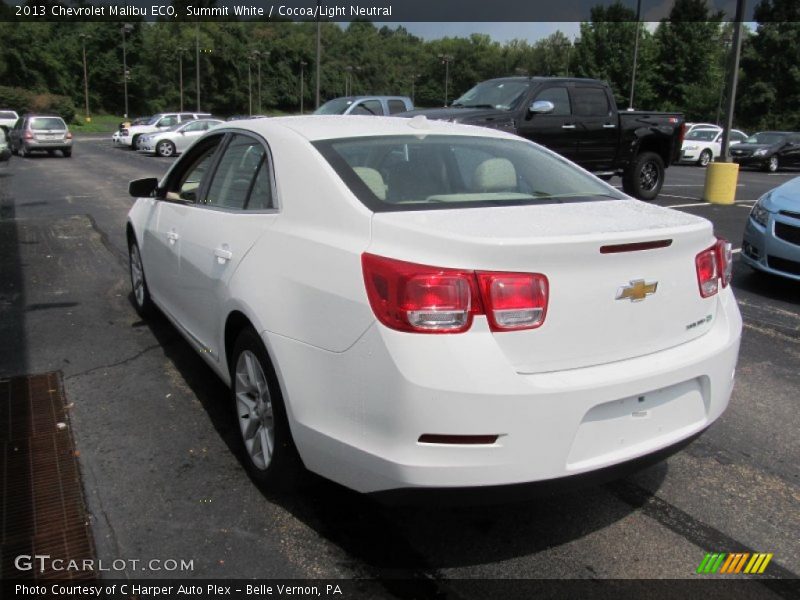 Summit White / Cocoa/Light Neutral 2013 Chevrolet Malibu ECO