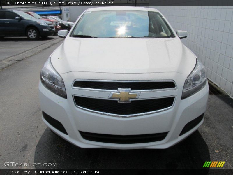 Summit White / Cocoa/Light Neutral 2013 Chevrolet Malibu ECO