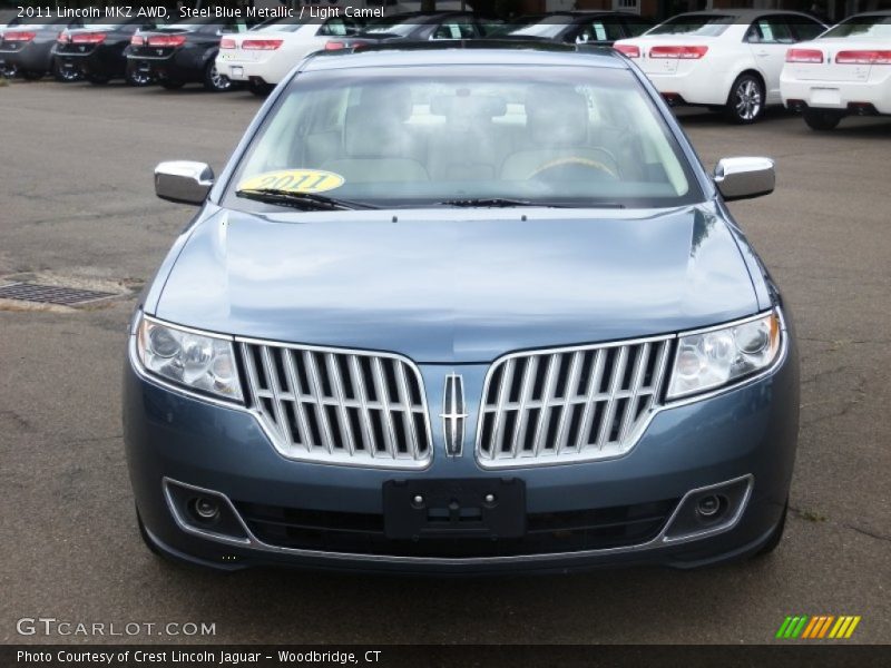 Steel Blue Metallic / Light Camel 2011 Lincoln MKZ AWD