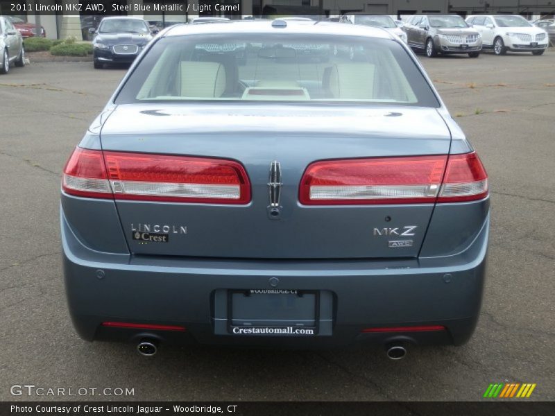 Steel Blue Metallic / Light Camel 2011 Lincoln MKZ AWD