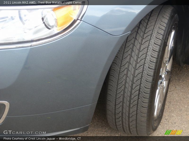 Steel Blue Metallic / Light Camel 2011 Lincoln MKZ AWD