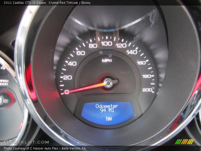 Crystal Red Tintcoat / Ebony 2011 Cadillac CTS -V Coupe