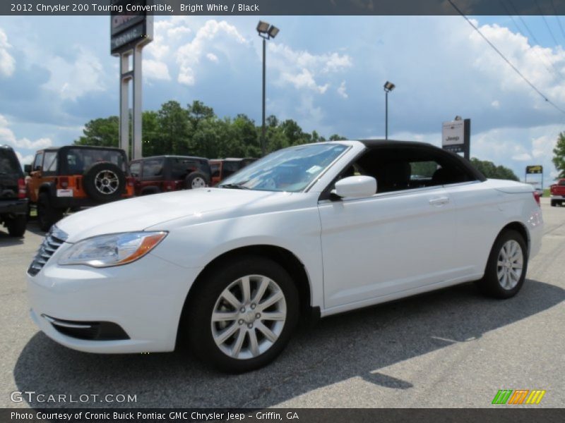 Bright White / Black 2012 Chrysler 200 Touring Convertible