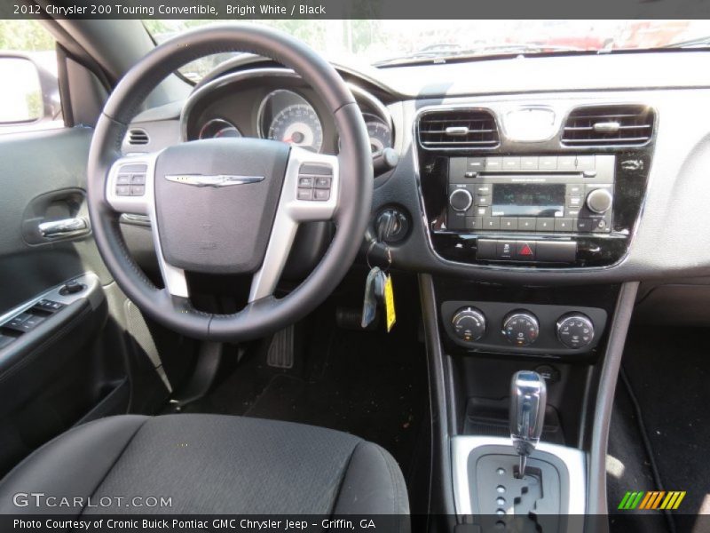 Bright White / Black 2012 Chrysler 200 Touring Convertible