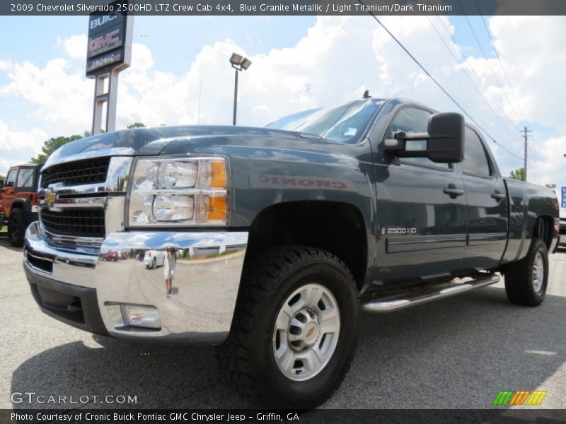 Blue Granite Metallic / Light Titanium/Dark Titanium 2009 Chevrolet Silverado 2500HD LTZ Crew Cab 4x4