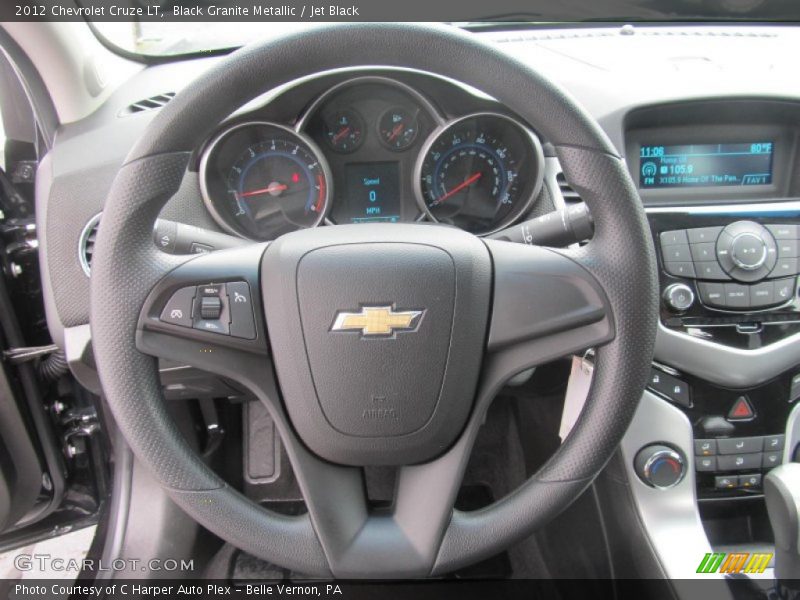 Black Granite Metallic / Jet Black 2012 Chevrolet Cruze LT