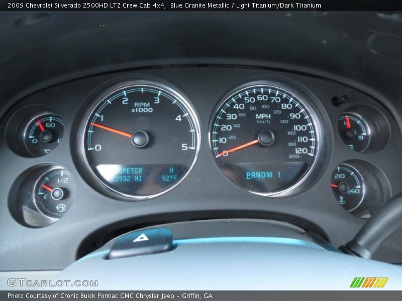Blue Granite Metallic / Light Titanium/Dark Titanium 2009 Chevrolet Silverado 2500HD LTZ Crew Cab 4x4