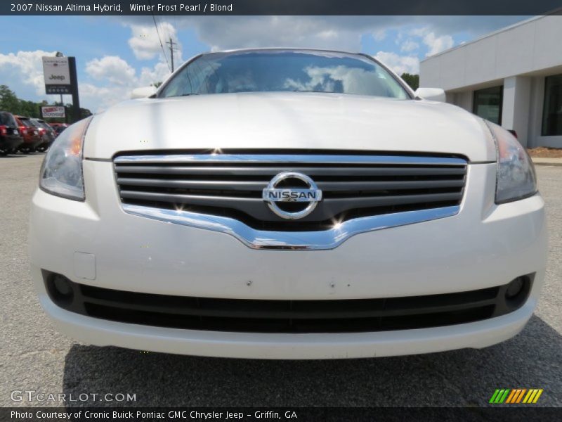 Winter Frost Pearl / Blond 2007 Nissan Altima Hybrid