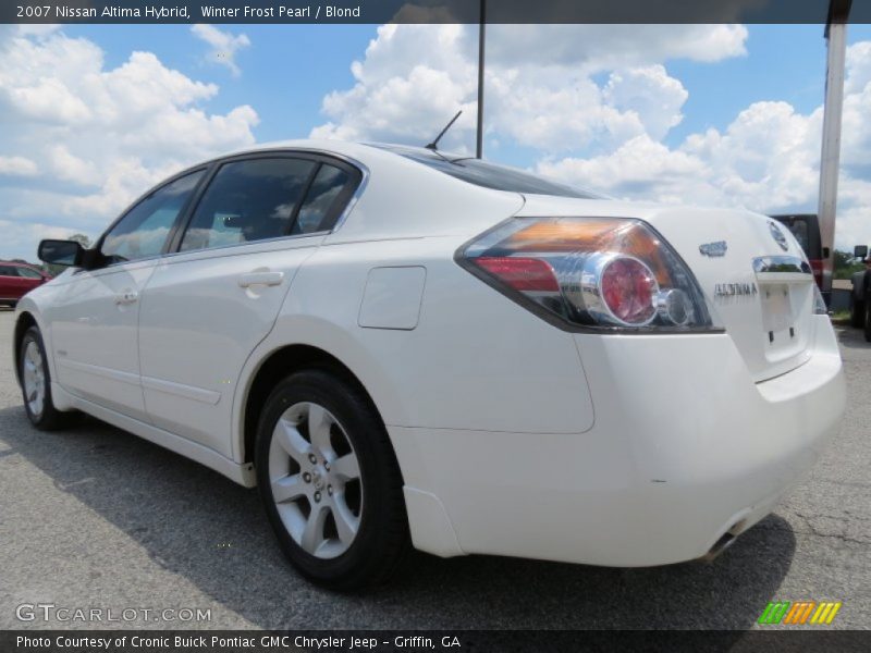 Winter Frost Pearl / Blond 2007 Nissan Altima Hybrid