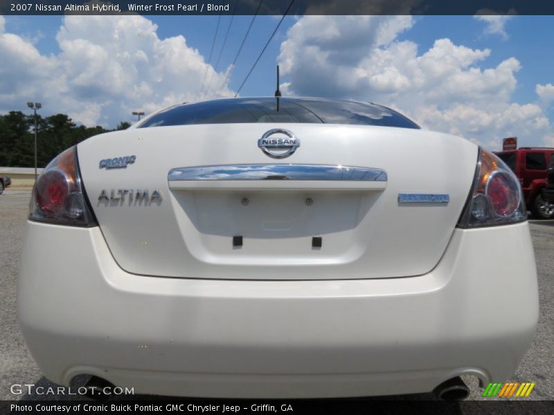 Winter Frost Pearl / Blond 2007 Nissan Altima Hybrid