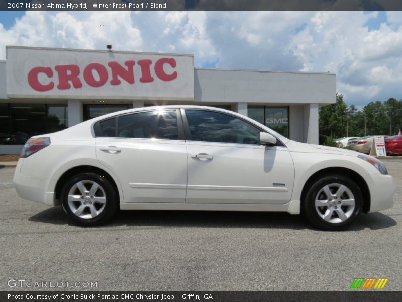 Winter Frost Pearl / Blond 2007 Nissan Altima Hybrid