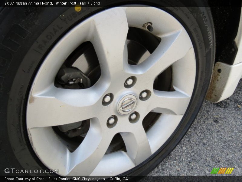 Winter Frost Pearl / Blond 2007 Nissan Altima Hybrid