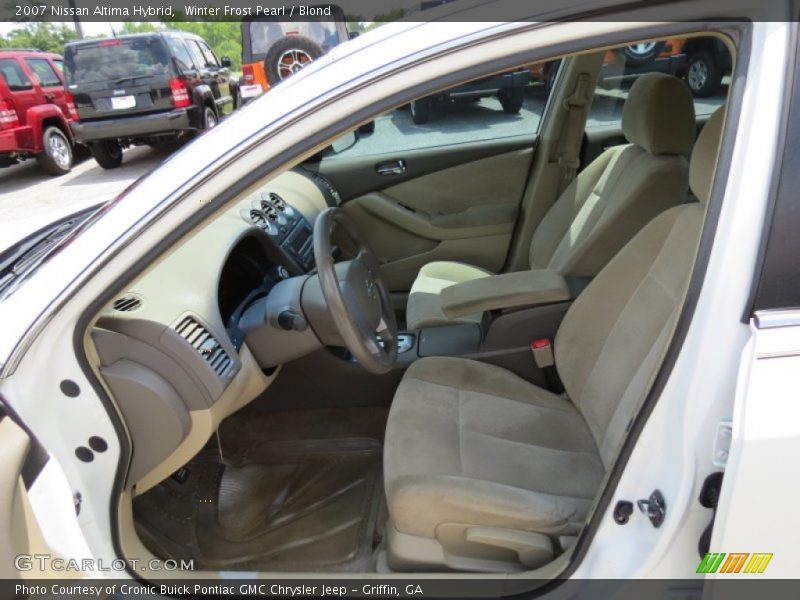 Winter Frost Pearl / Blond 2007 Nissan Altima Hybrid