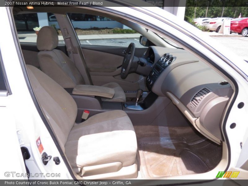 Winter Frost Pearl / Blond 2007 Nissan Altima Hybrid