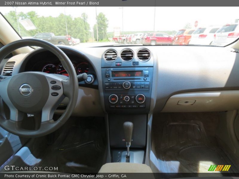 Winter Frost Pearl / Blond 2007 Nissan Altima Hybrid